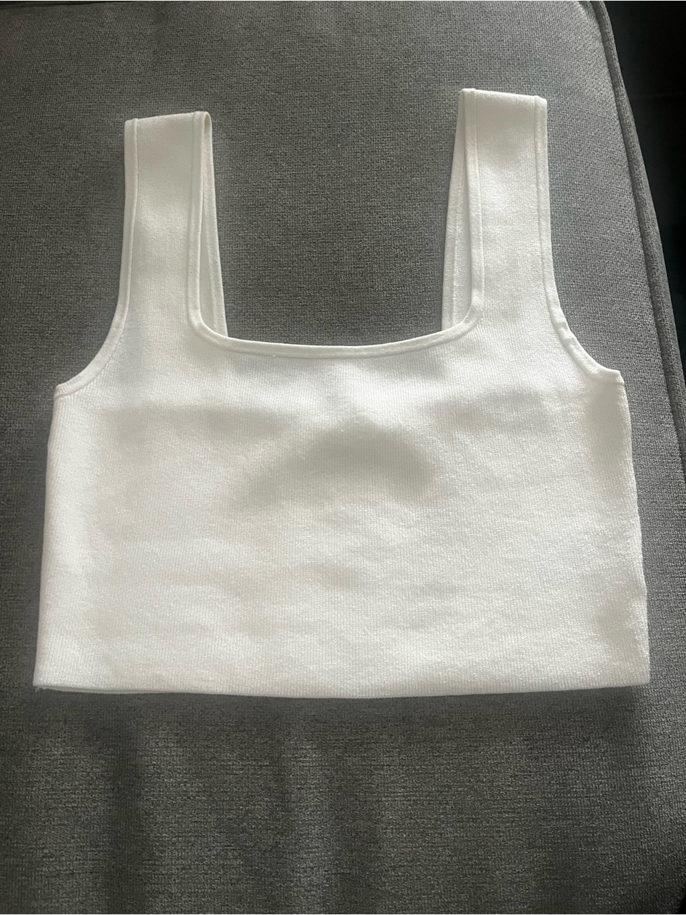 H&M NWOT White Square Neck Crop Tank Top - Women